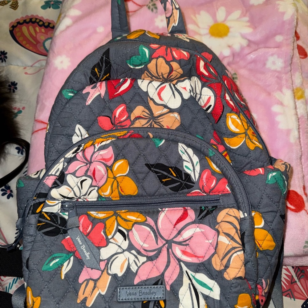 Vera Bradley Floral Gray Backpack